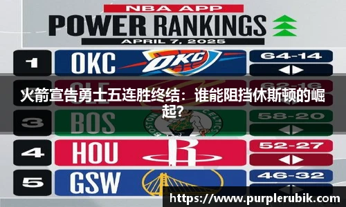 火箭宣告勇士五连胜终结：谁能阻挡休斯顿的崛起？